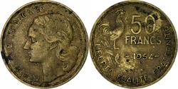World Coins - France, 50 Francs, Guiraud, 1954, Beaumont - Le Roger, Aluminum-Bronze