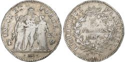 World Coins - France, 5 Francs, Union et Force, AN 7, Bayonne, Silver, , KM:639.6