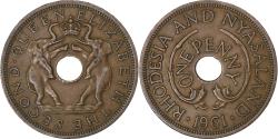 World Coins - Rhodesia and Nyasaland, Elizabeth II, Penny, 1961, British Royal Mint, Bronze
