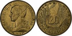 World Coins - Madagascar, 20 Francs, 1953, Paris, Aluminum-Bronze, , KM:7
