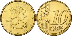 World Coins - Finland, 10 Euro Cent, 2010, Vantaa, Brass, , KM:126