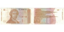 World Coins - Banknote, Croatia, 1 Dinar, KM:16a, EF(40-45)