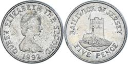 World Coins - Coin, Jersey, 5 Pence, 1992