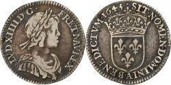 World Coins - France, Louis XIV, 1/12 ECU, 10 Sols, 1/12 Écu à la mèche courte, 1643