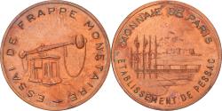 World Coins - France, 5 Centimes, Essai de frappe, Pessac, Copper Plated Steel,