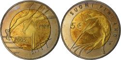 World Coins - Finland, 5 Euro, Helsinki Athletic Championship, 2005, Vantaa, Bi-Metallic