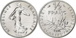 World Coins - France, 1/2 Franc, Semeuse, 1974, Paris, série FDC, Nickel,