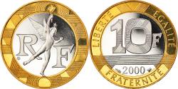 World Coins - Coin, France, Génie, 10 Francs, 2000, Paris, Proof, , Bi-Metallic