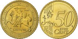 World Coins - Lithuania, 50 Centimes, 2015, Vilnius, Nordic gold,