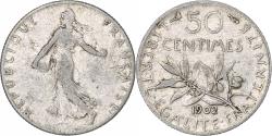 World Coins - France, 50 Centimes, Semeuse, 1902, Paris, Silver, , Gadoury:420