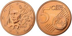 World Coins - France, 5 Euro Cent, BU, 2007, MDP, Copper Plated Steel, , KM:1284