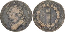 World Coins - France, Louis XVI, 12 Deniers, 1791 / AN 3, Paris, Bronze, , Gadoury:15