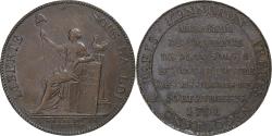 World Coins - France, 2 Sols, Monneron à la Liberté, 1791, Birmingham, Bronze,