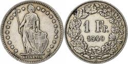 World Coins - Switzerland, Franc, 1940, Bern, Silver, , KM:24