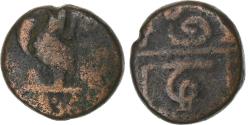 World Coins - French India, Doudou, 1836, Pondicherry, Coq, Bronze,