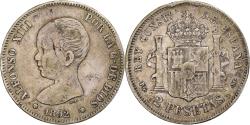 World Coins - Spain, Alfonso XIII, 2 Pesetas, 1892, Madrid, Silver, , KM:692
