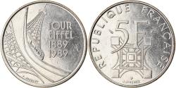 World Coins - Coin, France, Tour Eiffel, 5 Francs, 1989, Paris, , Nickel, KM:968