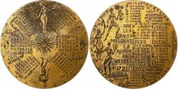 World Coins - France, Medal, Calendrier, Les Grâces, 1972, Bronze,
