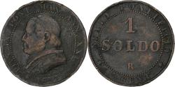 World Coins - Papal States, Pius IX, Soldo, 1867, Rome, Copper,