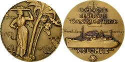 World Coins - France, Medal, Compagnie Générale Transatlantique, Colombie, Bronze, Renard