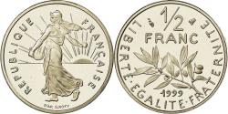 World Coins - Coin, France, Semeuse, 1/2 Franc, 1999, Paris, BE, , Nickel, KM:931.2