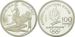 World Coins - Coin, France, Slalom Moderne, 100 Francs, 1990, , Silver, KM:984