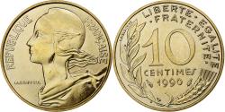 World Coins - France, 10 Centimes, Marianne, 1990, Paris, Aluminum-Bronze,