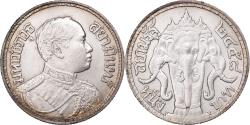 World Coins - Thailand, Rama VI, Baht, 2458 (1915), Silver,