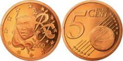 World Coins - France, 5 Euro Cent, 2000, BE, , Copper Plated Steel, KM:1284
