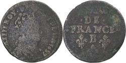 World Coins - France, Louis XIV, Liard, 1657, Rouen, , Copper, KM:192, Gadoury:80