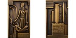 World Coins - France, Plaquette, Raffinerie Port-Jérôme, 1934, Bronze, G. Miklos,