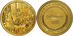 World Coins - France, Medal, Le Déjeuner, Claude Monet, Vermeil,