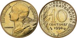 World Coins - France, 10 Centimes, Marianne, 1998, Paris, Aluminum-Bronze,