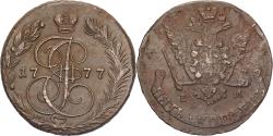 World Coins - Russia, Catherine II, 5 Kopeks, 1777, Ekaterinbourg, Copper, , KM:59.3