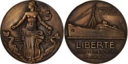World Coins - France, Medal, Compagnie Générale Transatlantique, Liberté, Bronze, Vernon