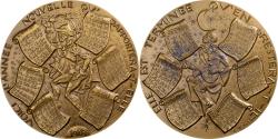 World Coins - France, Medal, Calendrier, Arlequin et Pierrot, 1978, Bronze Florentin