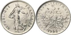 World Coins - France, 5 Francs, Semeuse, 1995, Paris, Nickel Clad Copper-Nickel,