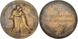 World Coins - France, Medal, Libération de Metz, WAR, 1918, Hannaux, , Bronze