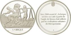 World Coins - France, Medal, La brique, Sciences & Technologies, , Silver