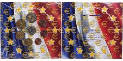 World Coins - France, 1 Cent to 2 Euro, euro set, 2003, Monnaie de Paris, BU,