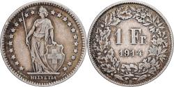 World Coins - Switzerland, Franc, 1914, Bern, Silver, , KM:24