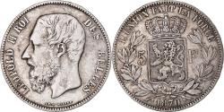 World Coins - Coin, Belgium, Leopold II, 5 Francs, 5 Frank, 1870, Brussels, , Silver