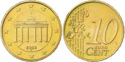 World Coins - Germany, 10 Euro Cent, 2002, Stuttgart, Nordic gold,