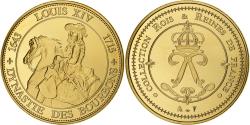 World Coins - France, Medal, Louis XIV, Dynastie des Bourbons, Copper-Nickel Gilt,