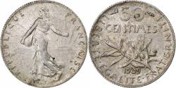 World Coins - France, 50 Centimes, Semeuse, 1909, Paris, Silver, , Gadoury:420