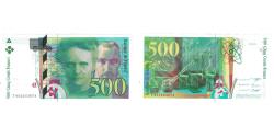 World Coins - France, 500 Francs, Pierre et Marie Curie, 1995, BRUNEEL, BONARDIN, VIGIER