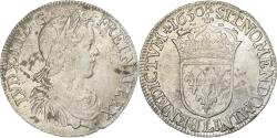 World Coins - France, Louis XIV, 1/2 Écu à la mèche longue, 1650, Bayonne, Silver