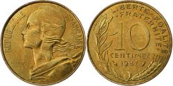 World Coins - France, 10 Centimes, Marianne, 1987, Paris, FDC, Aluminum-Bronze,