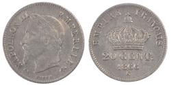 World Coins - Coin, France, Napoleon III, Napoléon III, 20 Centimes, 1866, Bordeaux