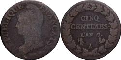 World Coins - France, 5 Centimes, 1798, Paris, Cuivre, , KM:640